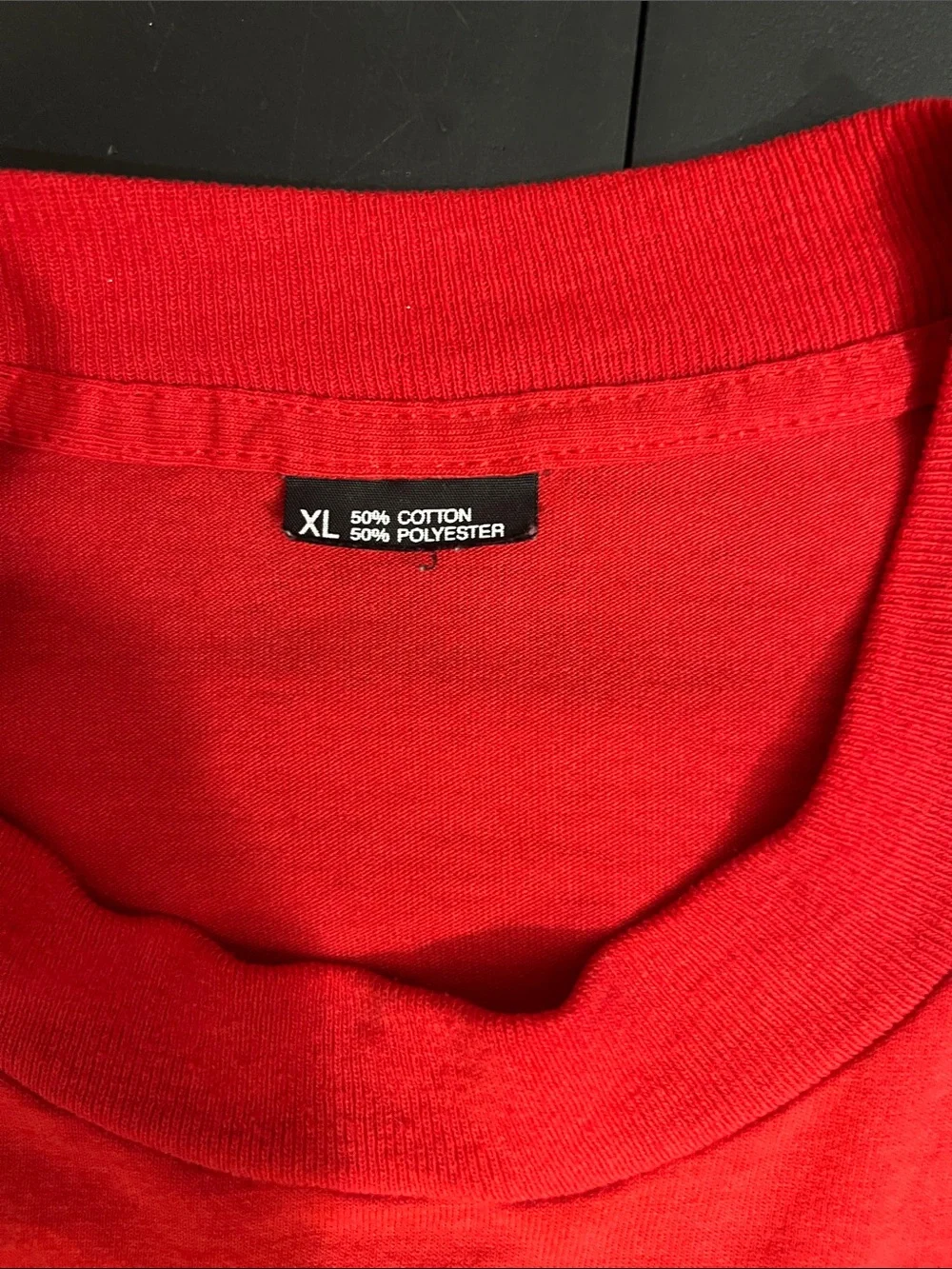 Nike Red Graphic 'Just Do It' Tee with Orange Swoosh